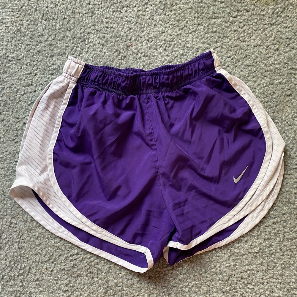 Purple Nike tempo shorts, women’s xs